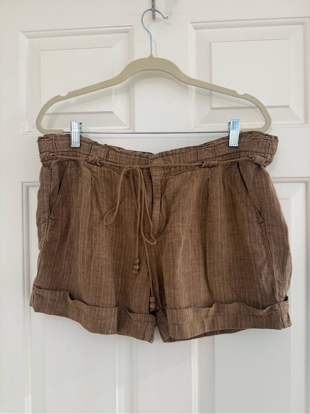 Old Navy vintage Low Rise Linen Brown  Y2K Soft large shorts
